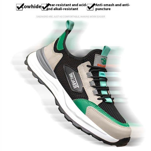 Zapatos de Seguridad con Puntera de Acero - Malla Transpirable y Ligeros