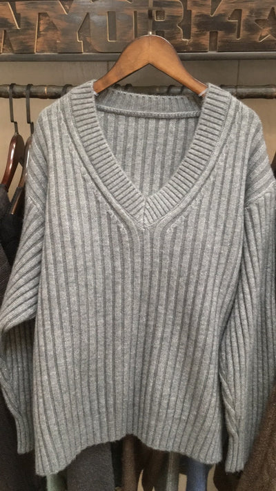 Suéter Suelto Acolchado Cuello V para Mujer - Image 9