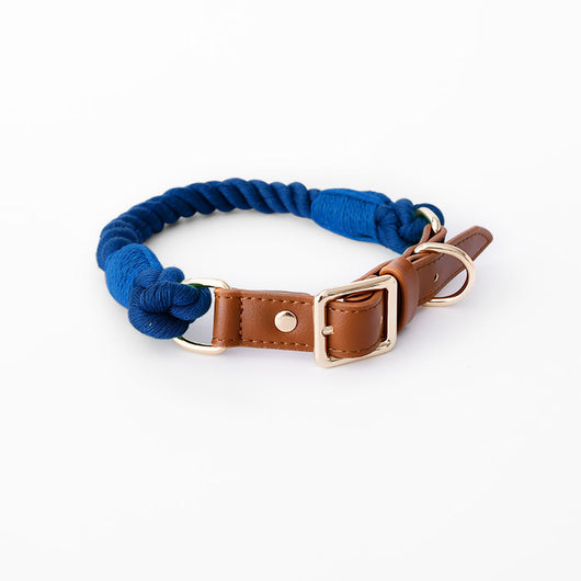 Juego de Collar y Correa para Perros Medianos y Grandes en Cuero y Algodón Tejido - Image 5