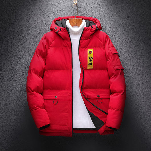 Chaqueta Acolchada Casual con Capucha para Hombre - Image 4