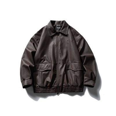 Chaqueta de Cuero para Motociclista - Estilo Clásico Masculino - Image 4