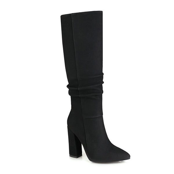 Botas Altas hasta la Rodilla con Tacón Grueso - Tallas Grandes Personalizadas para Mujer - Image 4