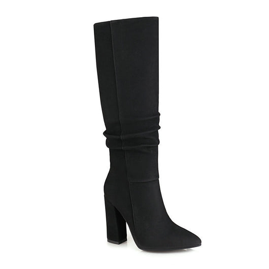 Botas Altas hasta la Rodilla con Tacón Grueso - Tallas Grandes Personalizadas para Mujer - Image 4