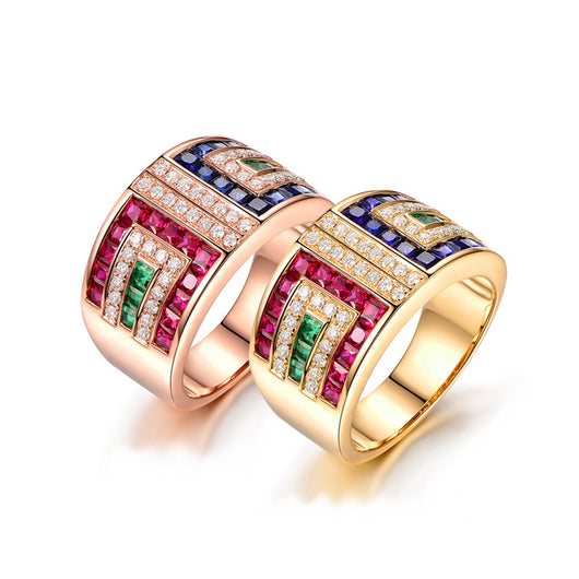 Anillo de Cóctel Luxury con Zirconia Multicolor - Image 5