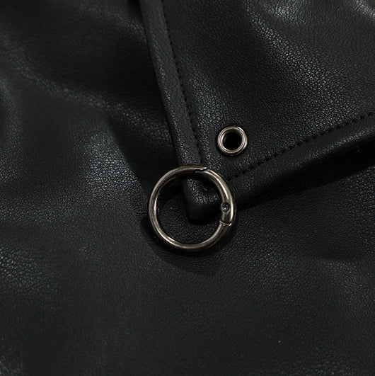 Chaqueta de Cuero PU Estilo Urbano Americano con Algodón - Image 3