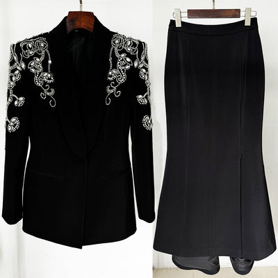 Blazer Elegante para Mujer con Detalles de Diamantes - Image 10