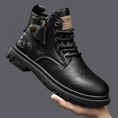 Botas Martin Altas Estilo Retro Británico para Hombre - Image 6