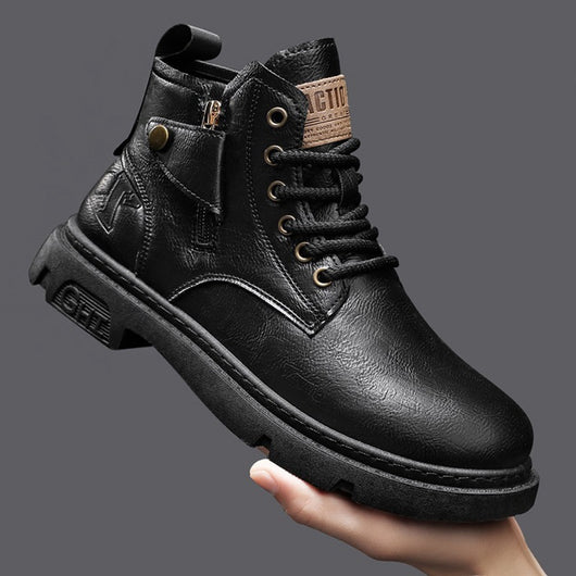 Botas Martin Altas Estilo Retro Británico para Hombre - Image 6