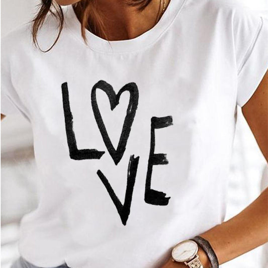 Camiseta de Algodón para Mujer - Casual Versátil de Manga Corta