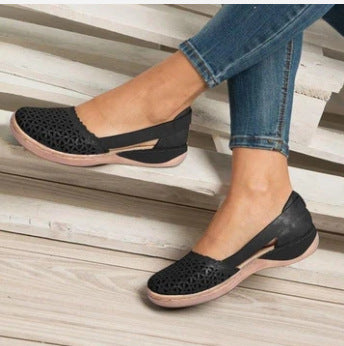 Sandalias Planas Cómodas con Diseño Calado para Mujer Tallas Grandes - Image 2