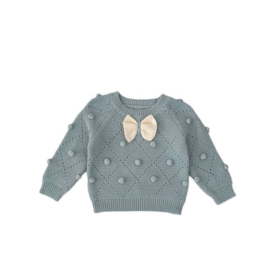 Blusa Infantil de Algodón con Moño y Mangas Largas - Image 5