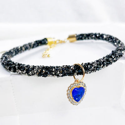 Collar Gato con Dije Corazón de Cristales Brillantes - Accesorio Reflectante para Mascotas - Image 17