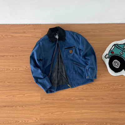 Chaqueta de Cuero con Cierre Tooling Corta y Ancha para Hombre - Image 14