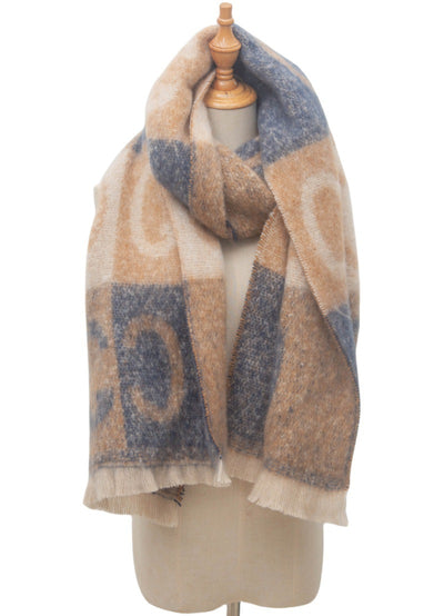 Bufanda Jacquard Unisex con Letras - Estilo Moderno para Él y Ella - Image 32