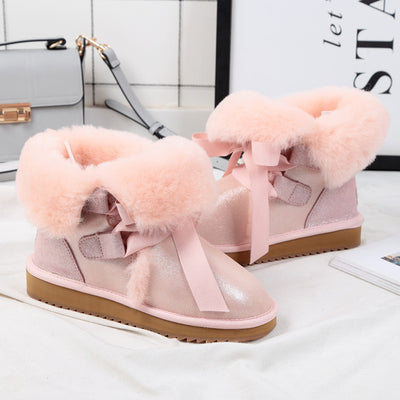 Botas Cortas Cálidas con Moño de Terciopelo - Invierno Nordeste - Image 15