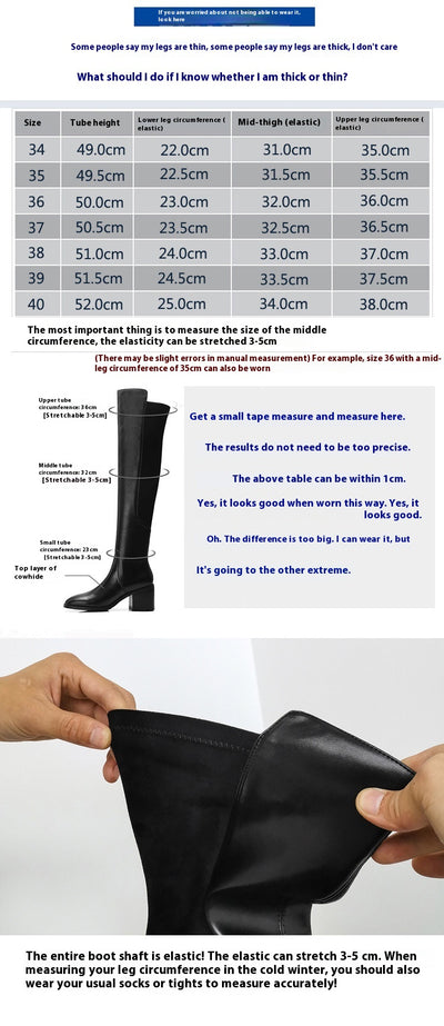 Botas Altas de Caña Larga con Tacón Grueso - Estilo Ecuestre - Image 19