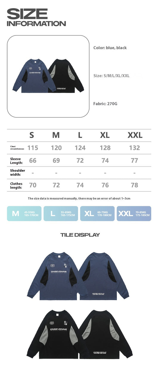 Camiseta Raglan Manga Larga con Costuras Retro para Hombre - Abrigo Otoño Invierno - Image 10