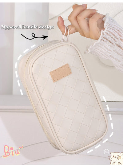 Estuche Escolar Tejido con Diseño Cuadros Diamante - Gran Capacidad - Image 20
