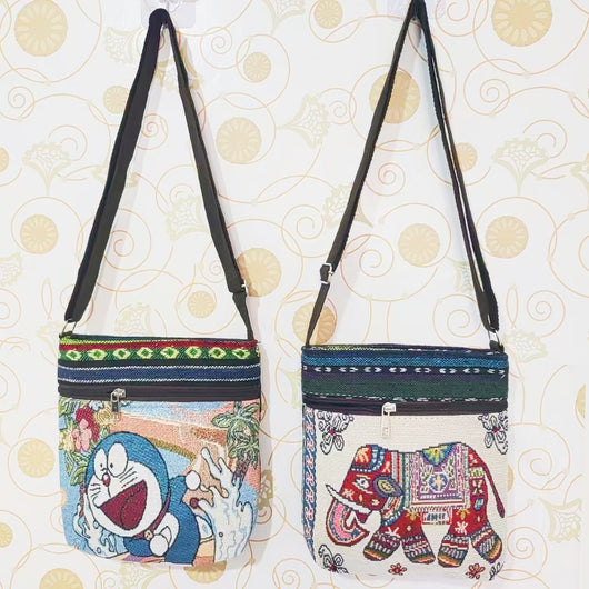 Bolso Bandolera Bordado Étnico con Elefante y Mariposa Estilo Chino - Image 73