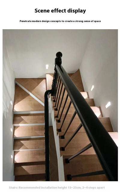 Escalera Minimalista de Hotel con Iluminación LED Integrada - Image 9
