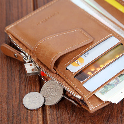 Cartera Corta para Hombre con Botón y Gran Capacidad - Image 12