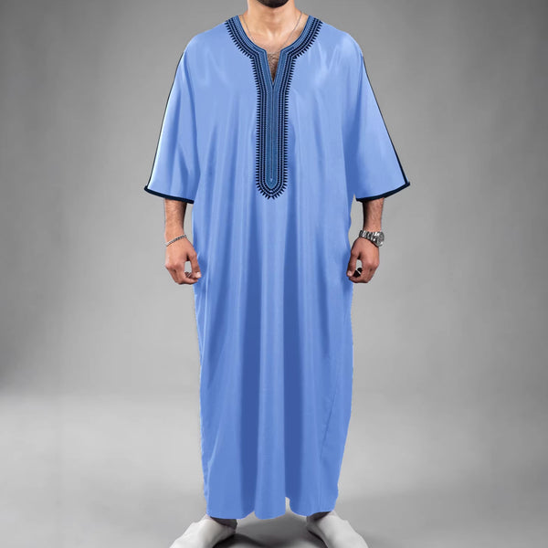 Túnica Marroquí Étnica para Hombre con Estampado Digital 3D