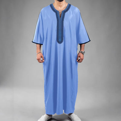 Túnica Marroquí Étnica para Hombre con Estampado Digital 3D