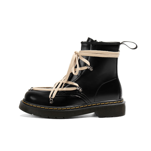 Botines Escolares de Cuero Estilo Británico con Cordones - Image 5