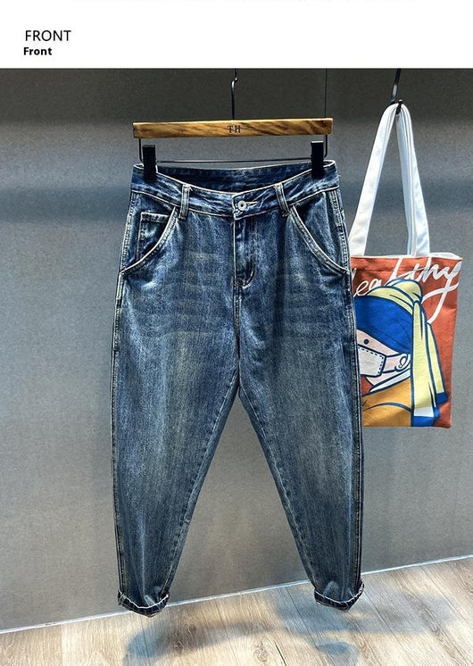 Jeans Rectos Holgados Talle Grande Estilo Retro con Corte Afilado - Image 7