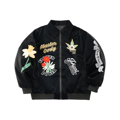 Chaqueta de Algodón con Bordado Retro Americana - Image 3