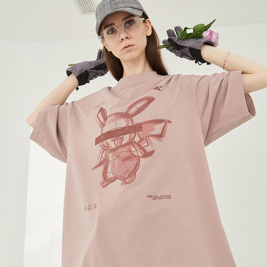 Playera de Algodón Tejida Pintada a Mano para Parejas - Image 9