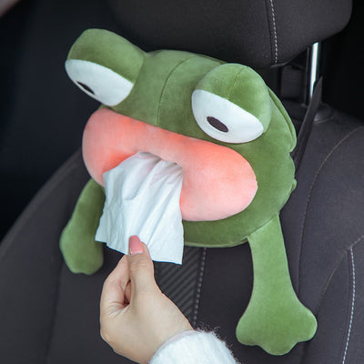 Organizador de Asiento para Auto con Dispensador de Pañuelos y Diseño Peluche - Image 11