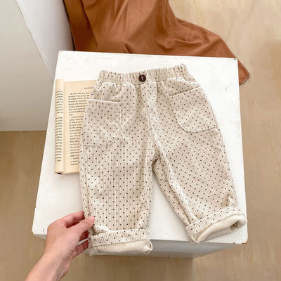 Pantalones de Pana Estampados Sueltos y Cómodos - Image 3