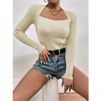 Blusa Ajustada de Punto Manga Larga para Mujer - Image 10