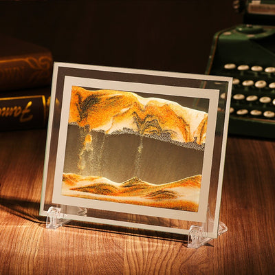 Adorno de Vidrio con Pintura de Paisaje Arenoso Fluido - Image 19