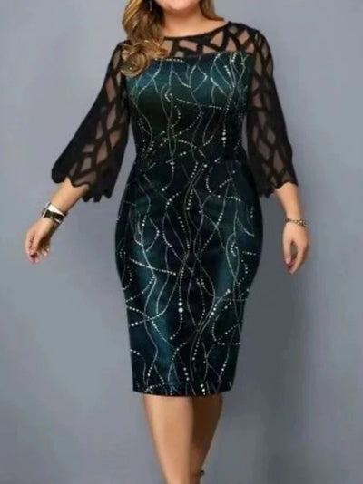 Vestido de Fiesta Talla Grande con Lentejuelas - Image 9