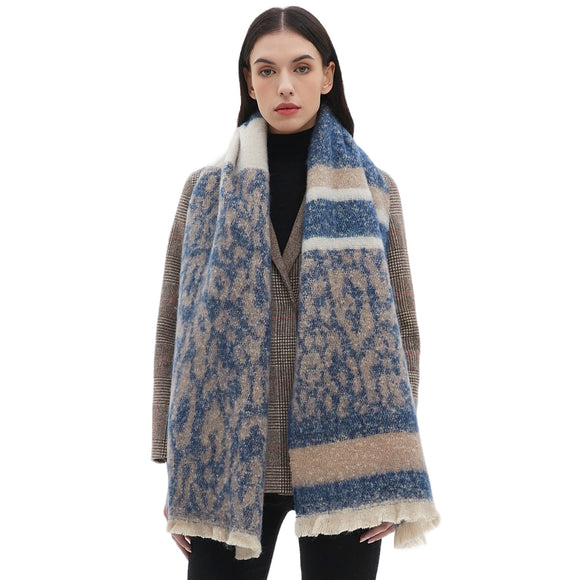 Bufanda Leopardo Unisex de Moda Europea y Americana