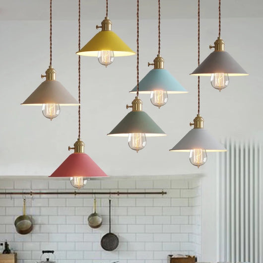 Lámpara Colgante Dining Room Cobre Estilo Nórdico con Interruptor Macaron - Image 16