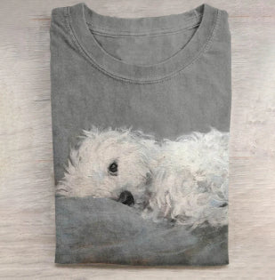 Camiseta Casual para Hombre con Estampado de Perro - Image 7