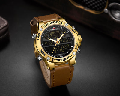 Reloj de Doble Pantalla con Esfera Grande - Cuarzo Electrónico - Image 14