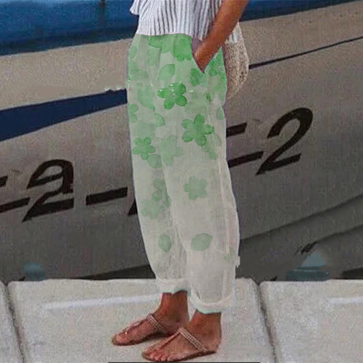 Pantalones Vintage Estampados de Pierna Ancha para Mujer - Image 19