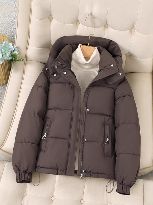 Abrigo Acolchado con Capucha para Mujer Petite - Chaqueta de Invierno - Image 13