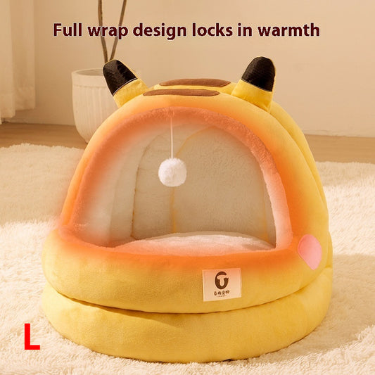 Cama Nido para Gatos Cerrada Cuatro Estaciones - Calidez Todo el Año - Image 2