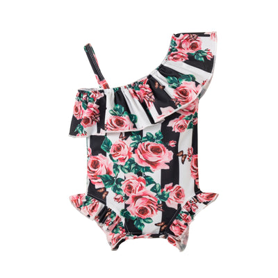 Traje de Baño Entero para Bebé Niña con Estampado Floral Rosa - Image 9