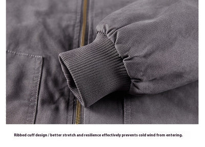 Chaqueta de Algodón Lavado con Forro Polar para Hombre - Resistente al Viento - Image 10