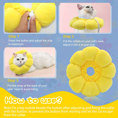 Collar Isabelino Ajustable para Mascotas Pequeñas - Cono de Recuperación Postquirúrgico Diseño Girasol - Image 13