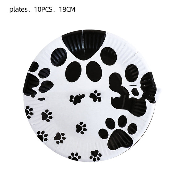 Juego de Vajilla Temática Patitas para Fiesta de Cumpleaños