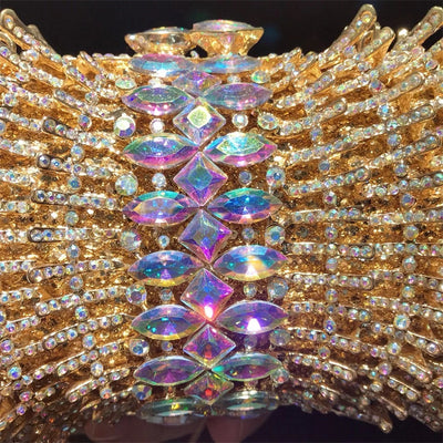 Cartera Clutch Vacía con Diamantes - Estuche Rígido de Lujo - Image 6