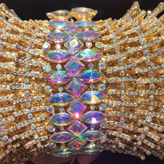 Cartera Clutch Vacía con Diamantes - Estuche Rígido de Lujo - Image 6
