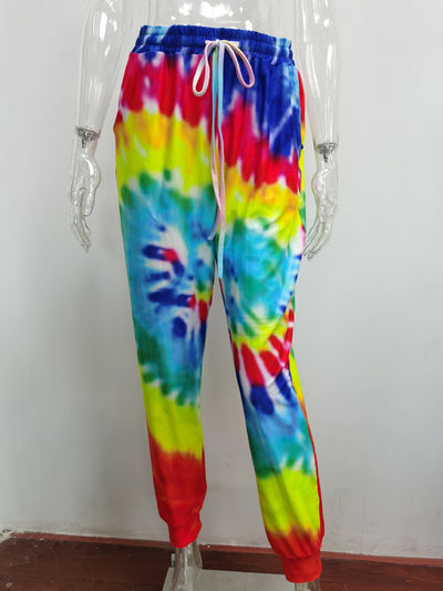 Pantalones Tie Dye Casual con Cordón para Mujer - Estilo Europeo - Image 14